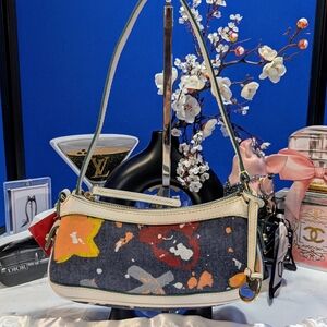 Dooney And Bourke Y2K Denim Graffiti Handbag NEW🔥